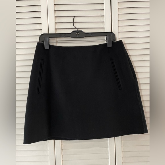 NWT Rebecca Taylor Double-Faced Wool Mini Skirt in Black (Sz. 12) - Picture 4 of 8